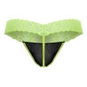 CandyMan String en dentelle Beltis Noir-Jaune